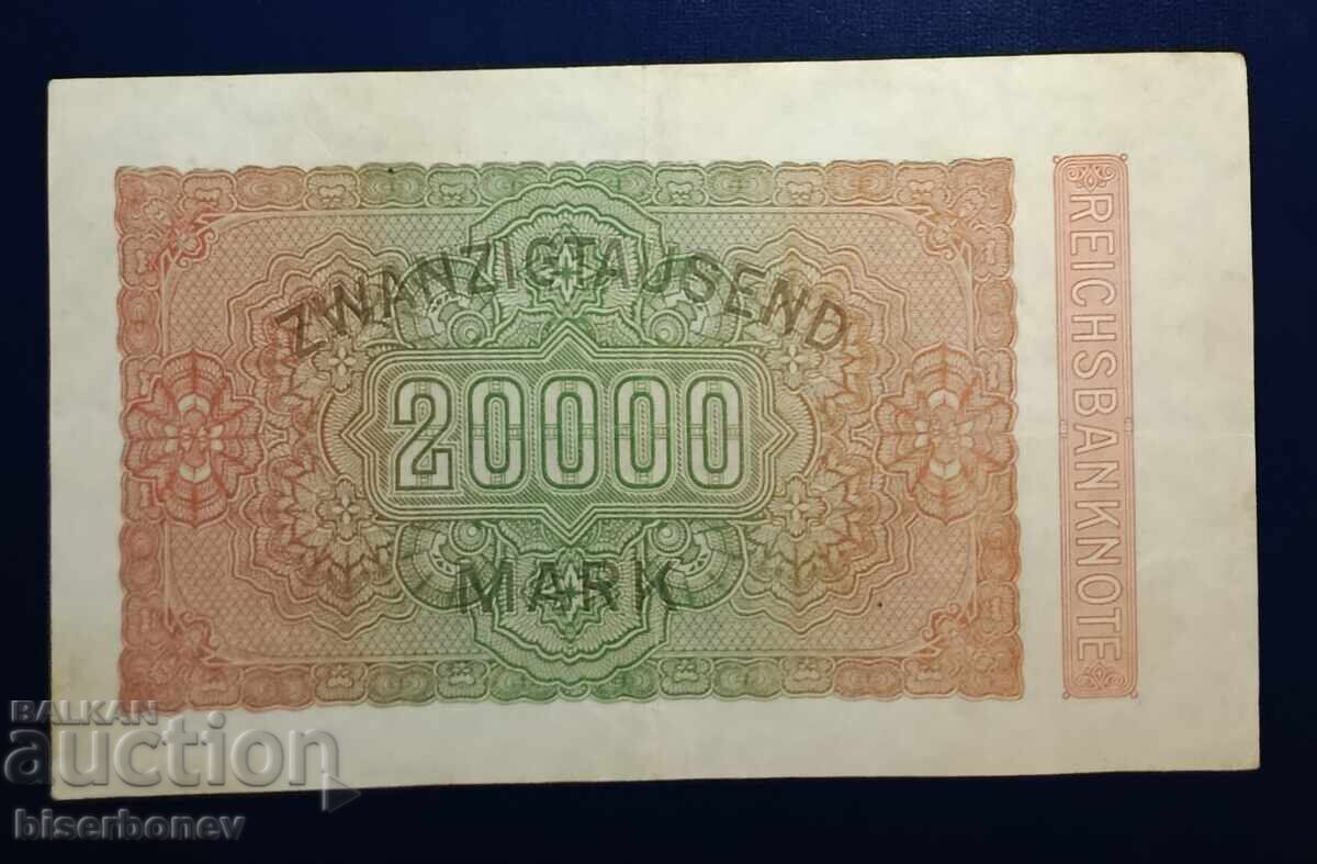 Germany, Germany, 20,000 Mark 1923, VF with price € 1.02 | 1.99 BGN