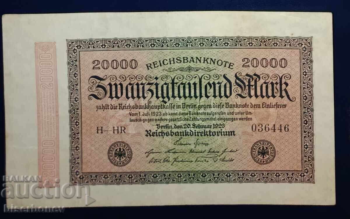 Germany, Germany, 20,000 Mark 1923, VF