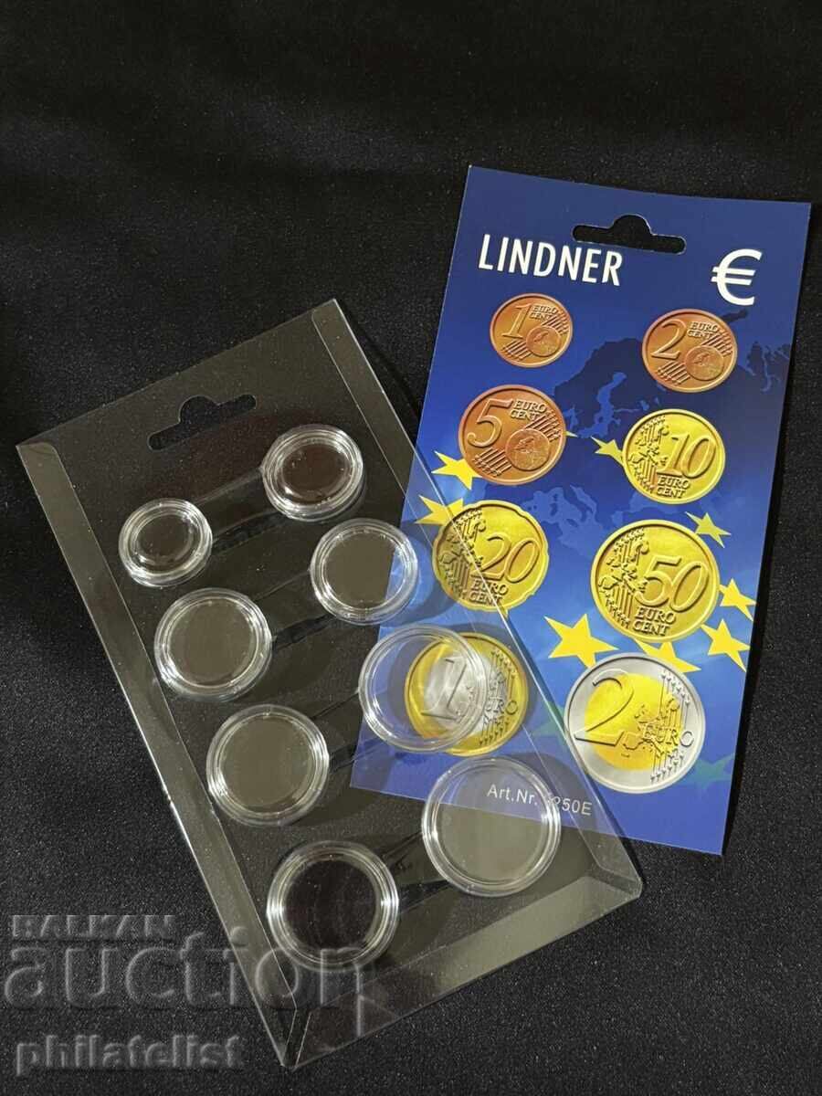 Delivery of LINDNER - Euro coin set packaging from 1 cent to 2 euro with capsules