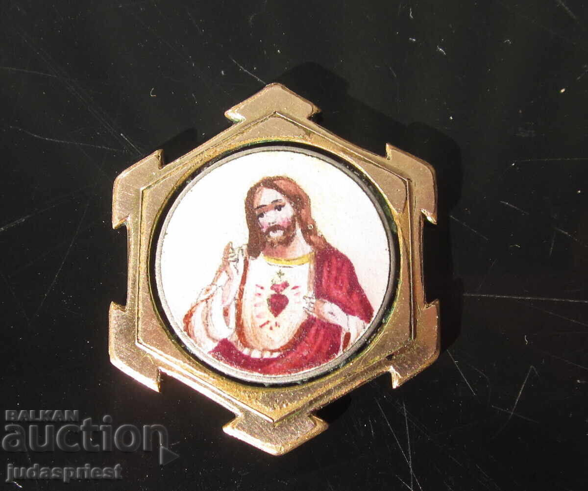 Regatul Bulgariei, icoană veche aurită cu email, Iisus Hristos