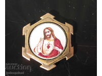 Regatul Bulgariei, icoană veche aurită cu email, Iisus Hristos