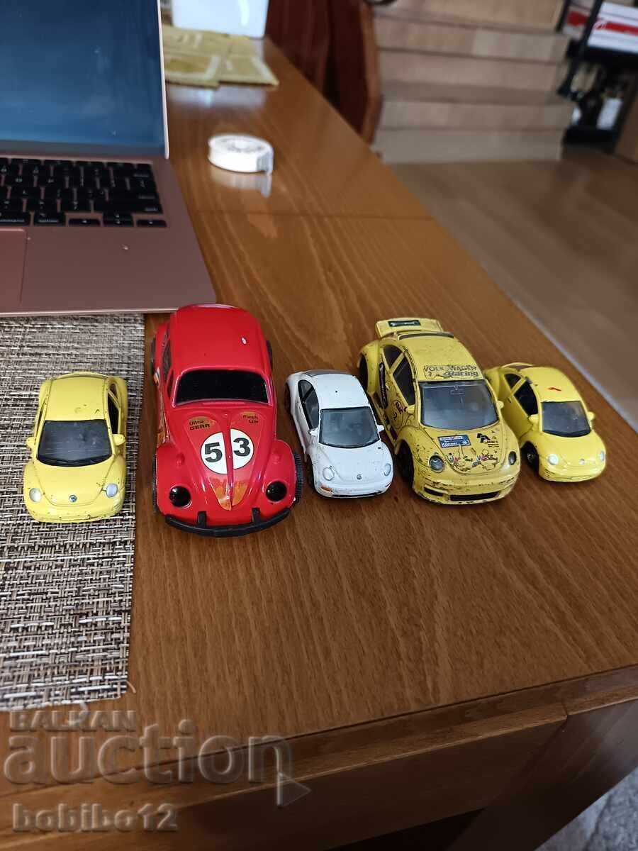Lot mașinuțe Volkswagen Beetle 5 buc. la 4€ - 5 Lot mașinuțe Volkswagen Beetle 5 buc. la 4€ - 5