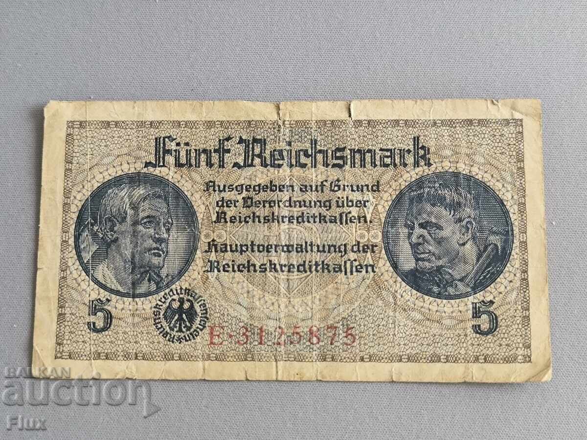 Райх банкнота - Германия - 5 марки | 1939г.