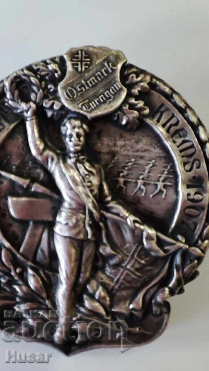 Livrarea Semn pectoral Austria 1907 sportiv, adunare de eroi argint ?