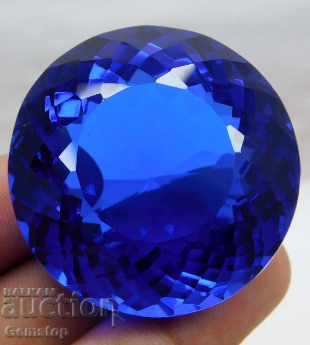 BZTs! 106.40 ct Natural Tanzanite Round Cert. OMGTL from 1st!