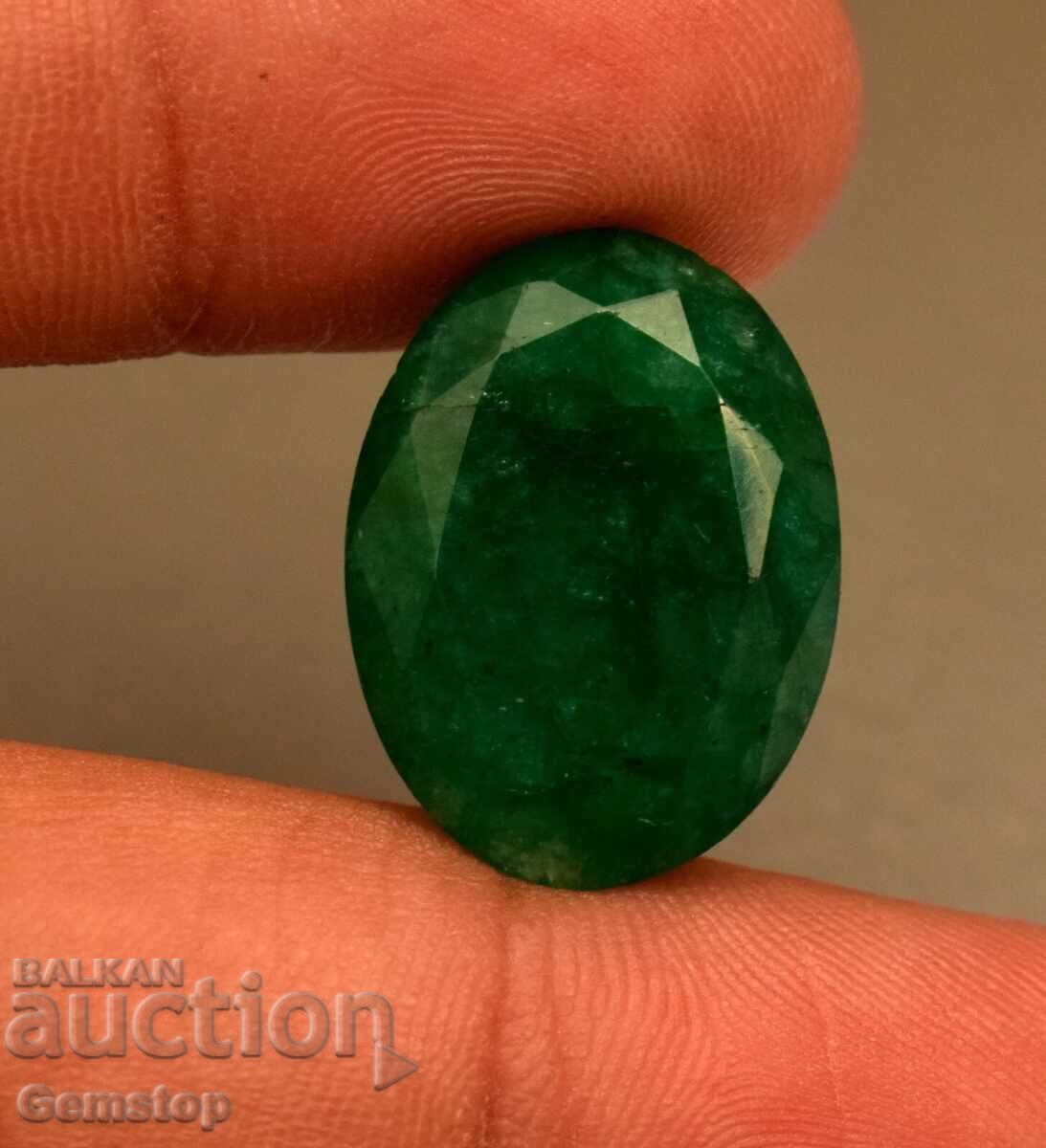 BZC! 12.30 ct Natural Emerald Oval Cert. IGL from 1st! with price € 3.57 | 6.98 BGN