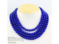 BZȚ! 866 buc. set colier cu patru rânduri din safir-corindon de la 1st!