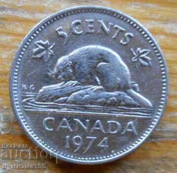 5 cents 1974 - Canada 5 cents 1974 - Canada