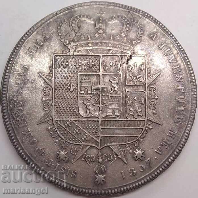 Francescone 1807 Ετρουρία Ιταλία Karl Ludwig and Maria Aloysia με τιμή € 354.00 | 692.36 BGN