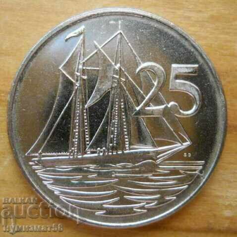 25 de cenți 1992 - Insulele Cayman 25 de cenți 1992 - Insulele Cayman