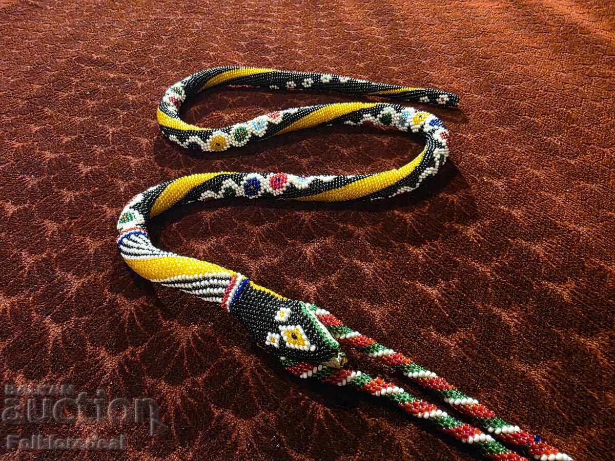 Доставка на Машки монистрен ќостек-змија, 1 метар долг