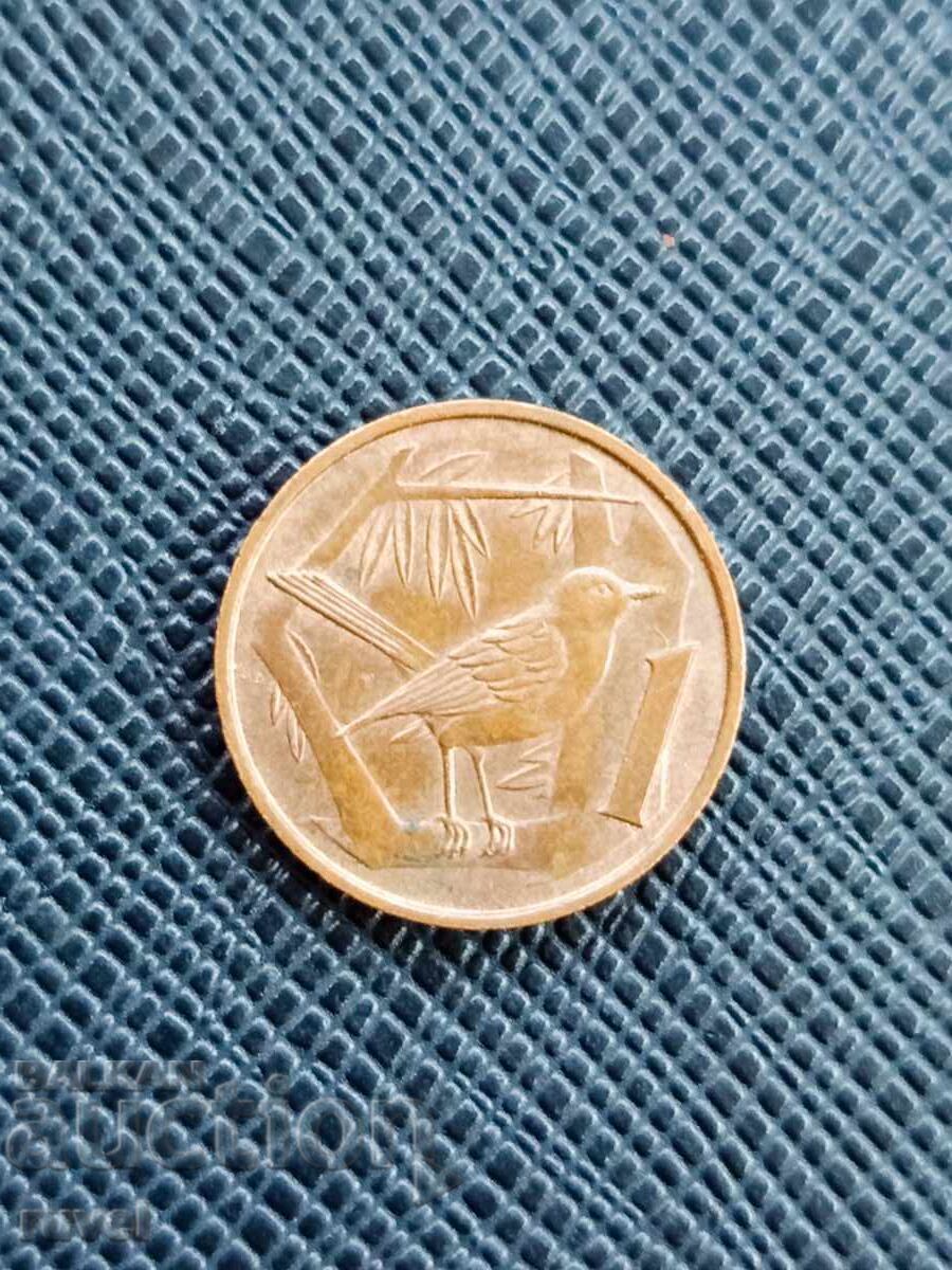 Νήσοι Κέιμαν, 1 σεντ 1972 Νήσοι Κέιμαν, 1 σεντ 1972