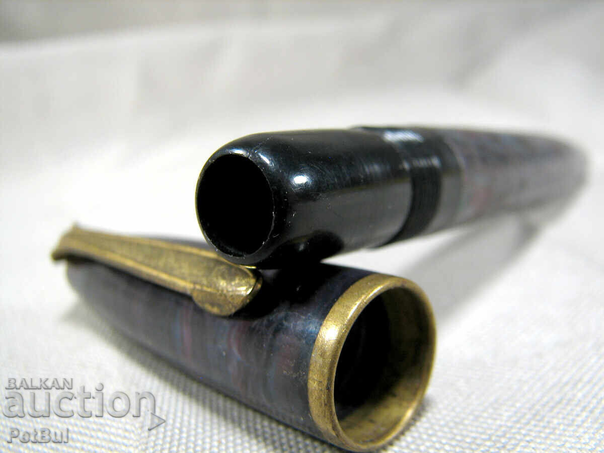 Аукцион Рядка Стара Писалка 'Четка' Виолетов Мрамор 1930те