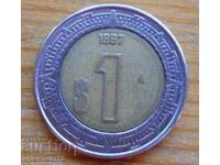 1 peso 1987 - Mexic (bimetal)