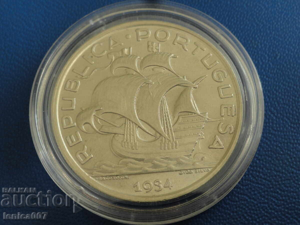 Португалия 1934г. - 10 ескудо Ag (R) - 5