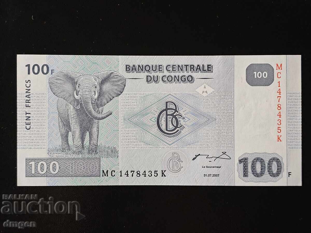 100 Congolese Francs 2007 UNC 100 Congolese Francs 2007 UNC