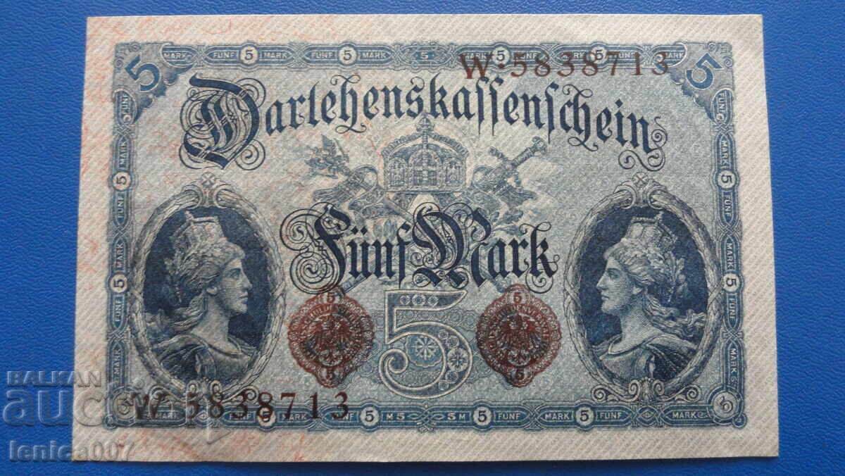 Licitație Germania 1914 - 5 mărci UNC