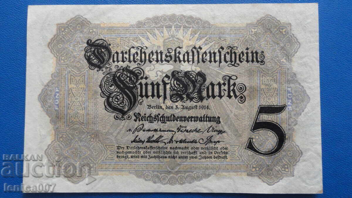 Livrarea Germania 1914 - 5 mărci UNC