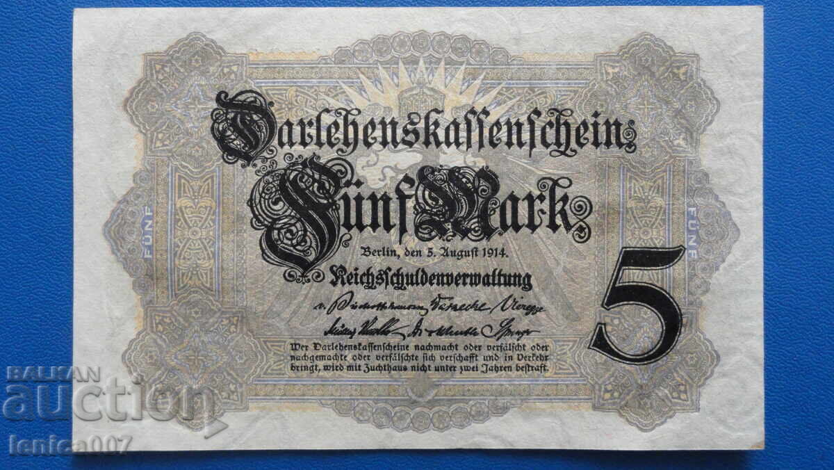 Germania 1914 - 5 mărci UNC - 6