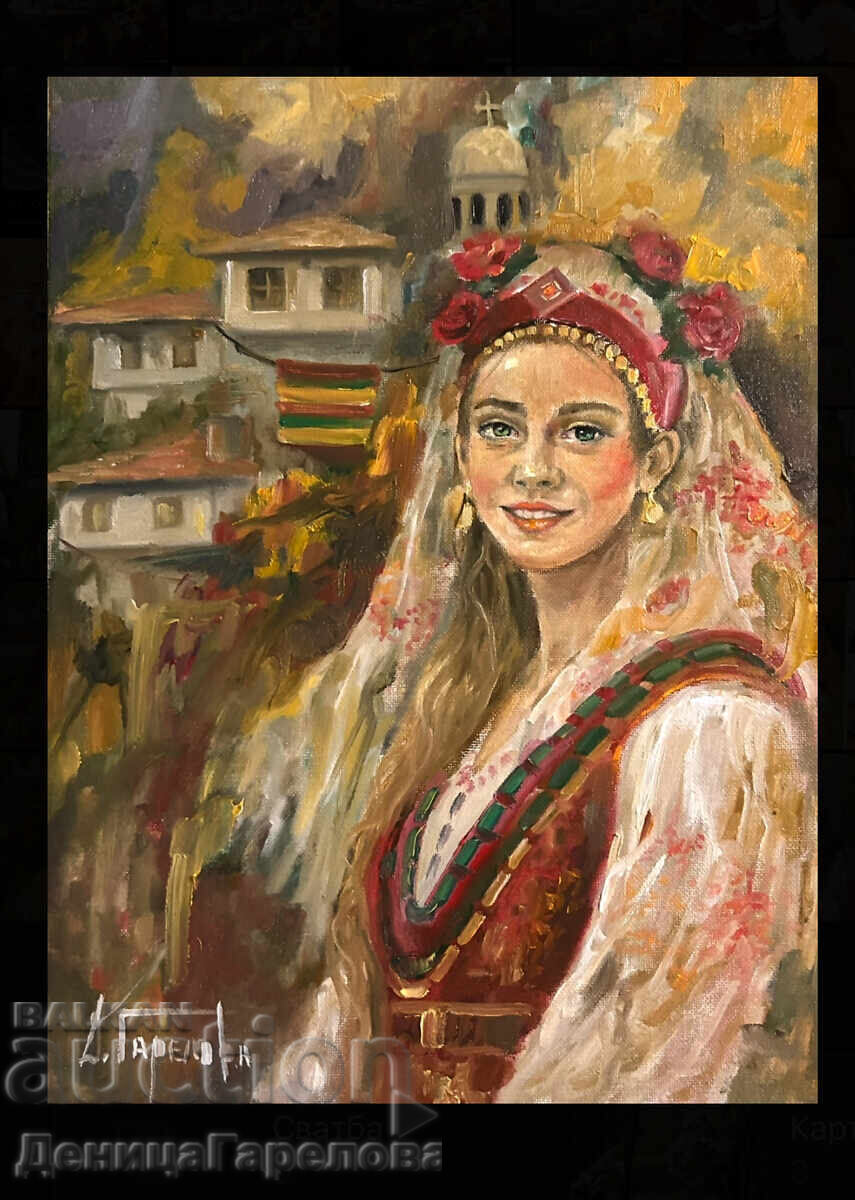 Деница Гарелова картина масло “Българка” - 5