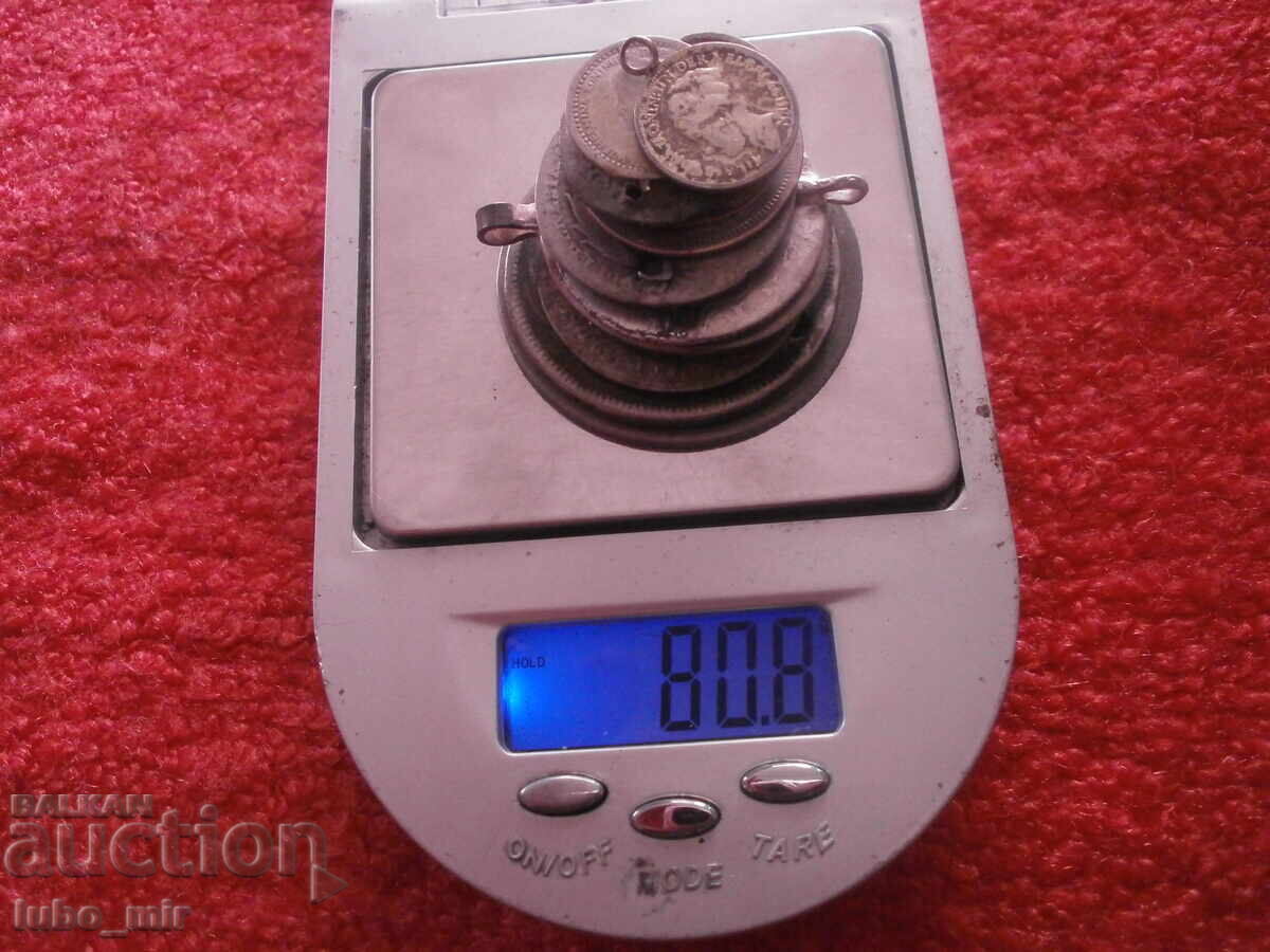 LOT MONEDE DE ARGINT PENTRU BIJUTERII - 5