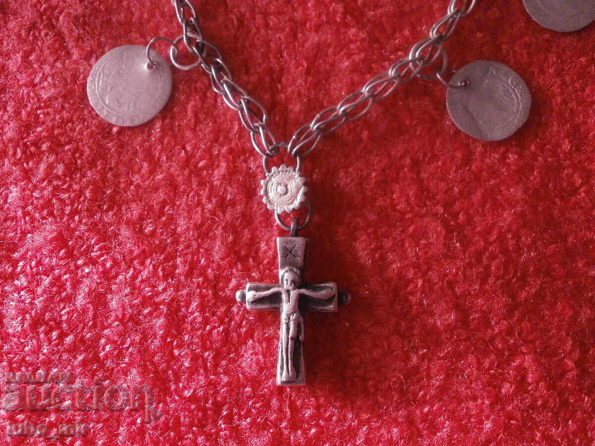 SILVER JEWELRY FOR TRADITIONAL COSTUME - REVIVAL CROSS-COINS with price € 45.00 | 88.01 BGN