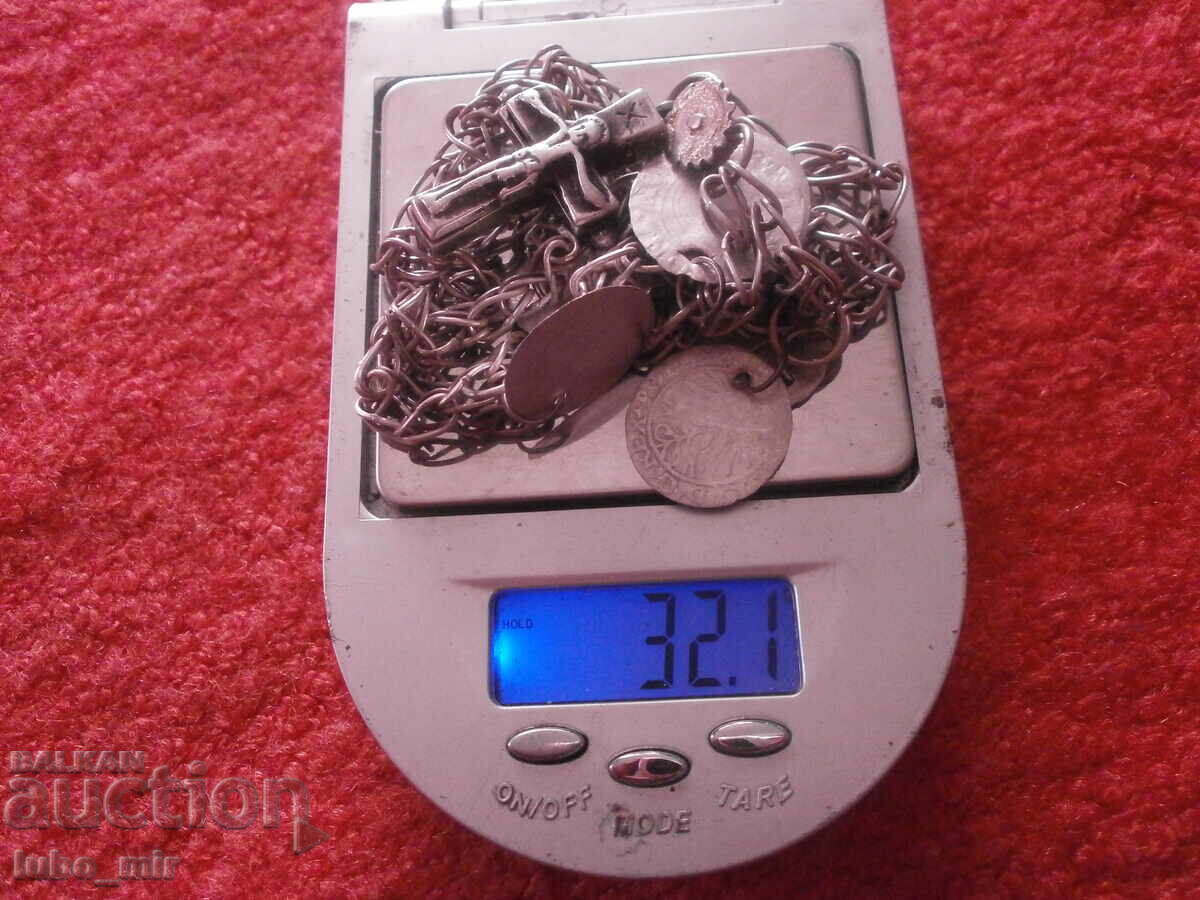 SILVER JEWELRY FOR TRADITIONAL COSTUME - REVIVAL CROSS-COINS - 7