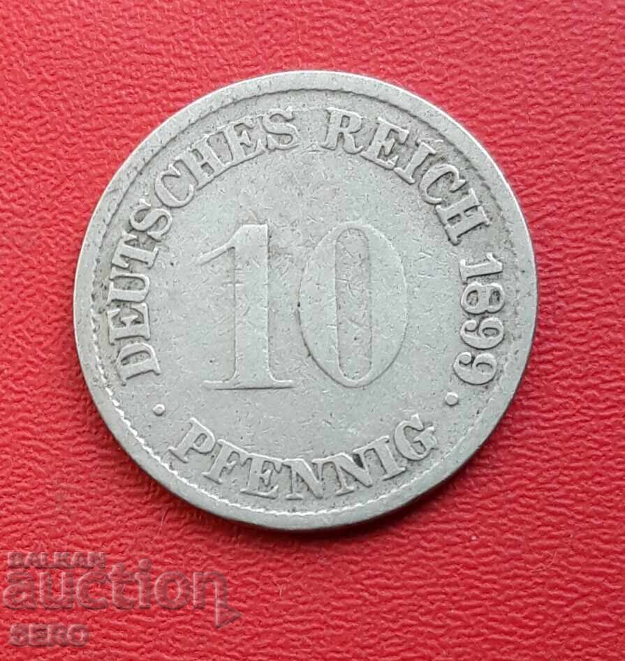 Germania-10 pfennig 1899 G-Karlsruhe Germania-10 pfennig 1899 G-Karlsruhe