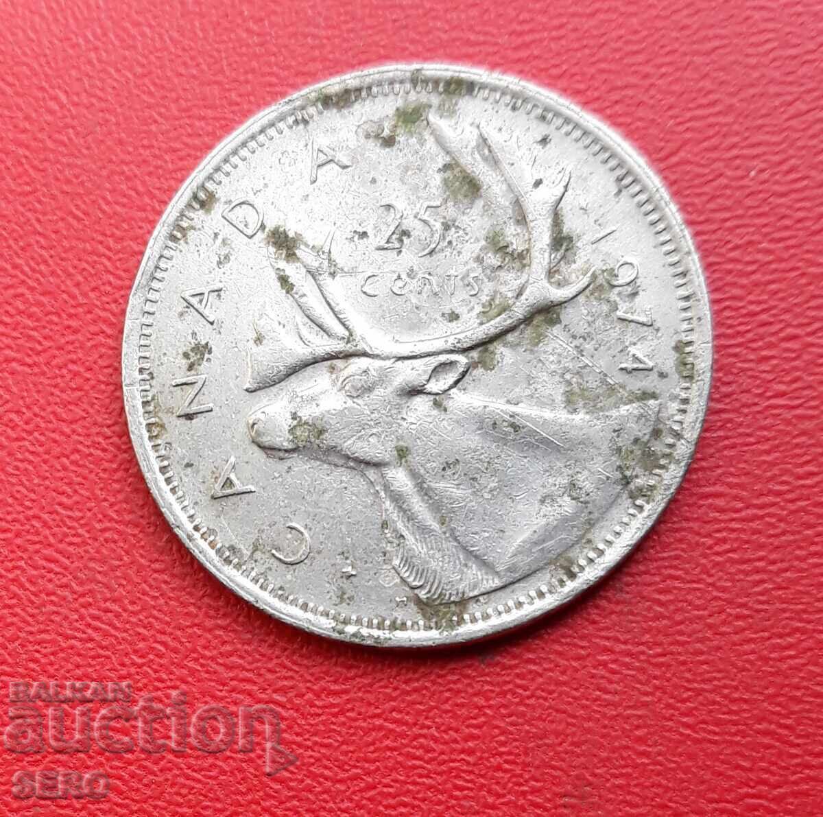 Canada-25 cents 1974 Canada-25 cents 1974