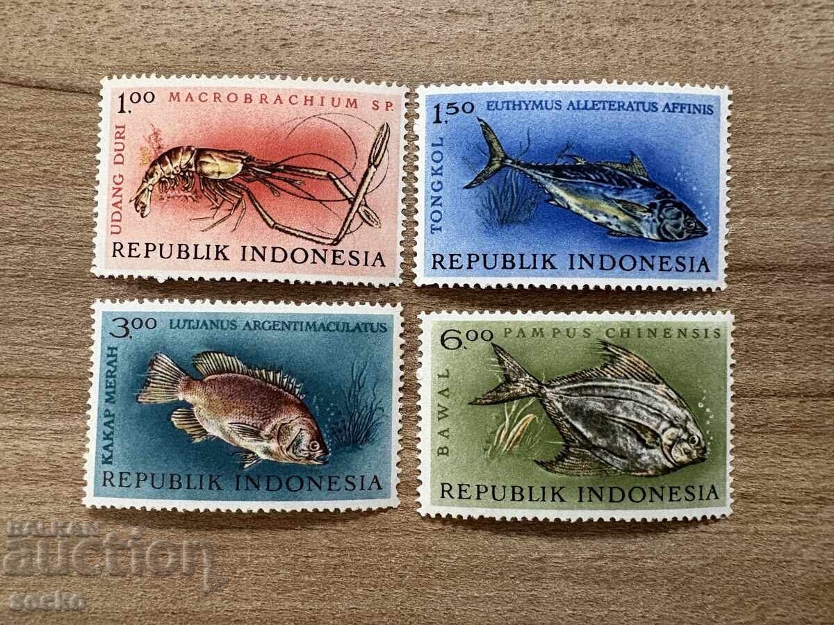 Индонезия - Морски животни (1963) MNH Индонезия - Морски животни (1963) MNH