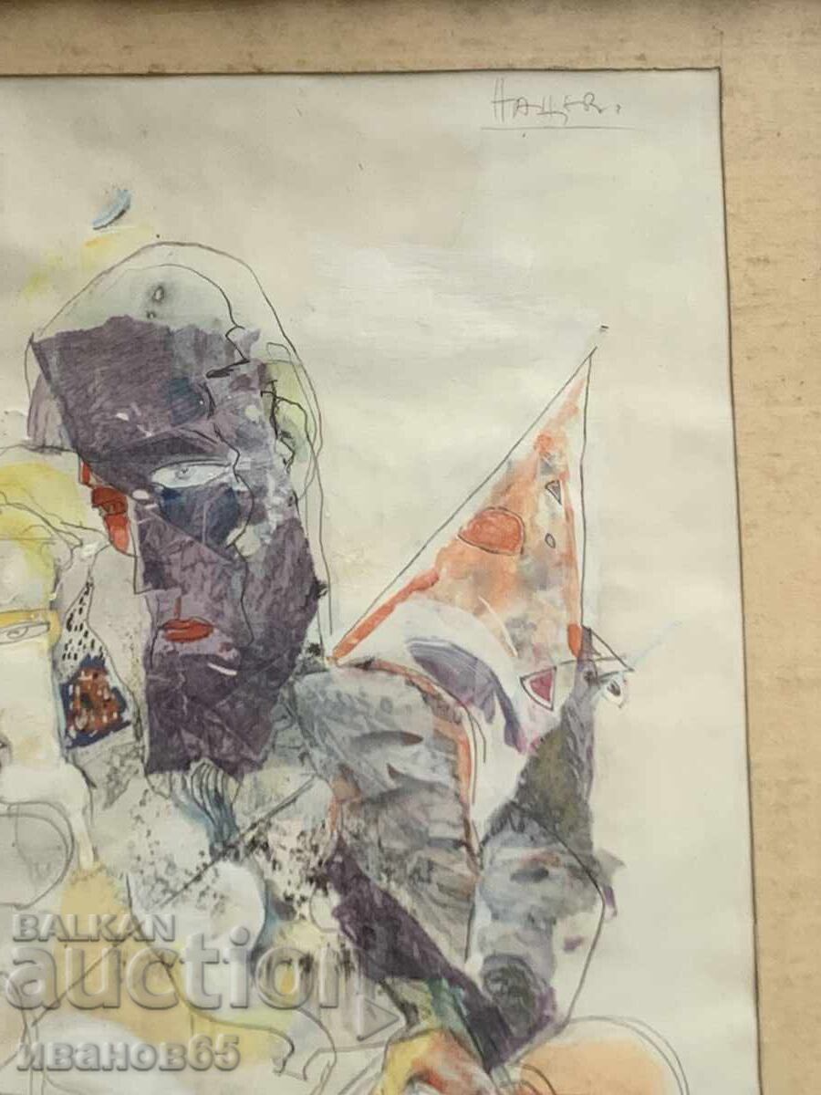 картина , Прегръдка 1 , от Атанас Нацев - 5