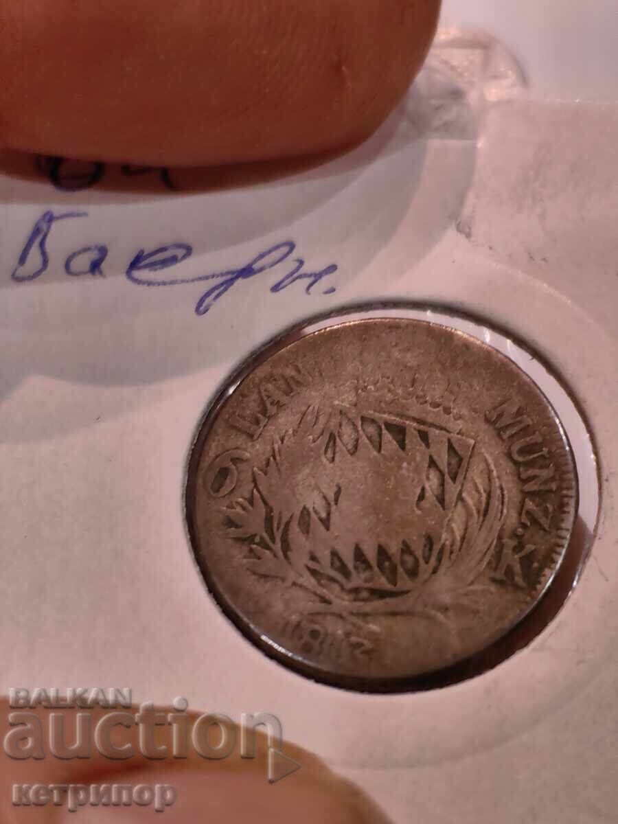 6 кройцера БаденГермания 1813 г сребърна