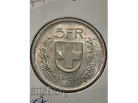 5 франка Швейцария 1967 г сребърни