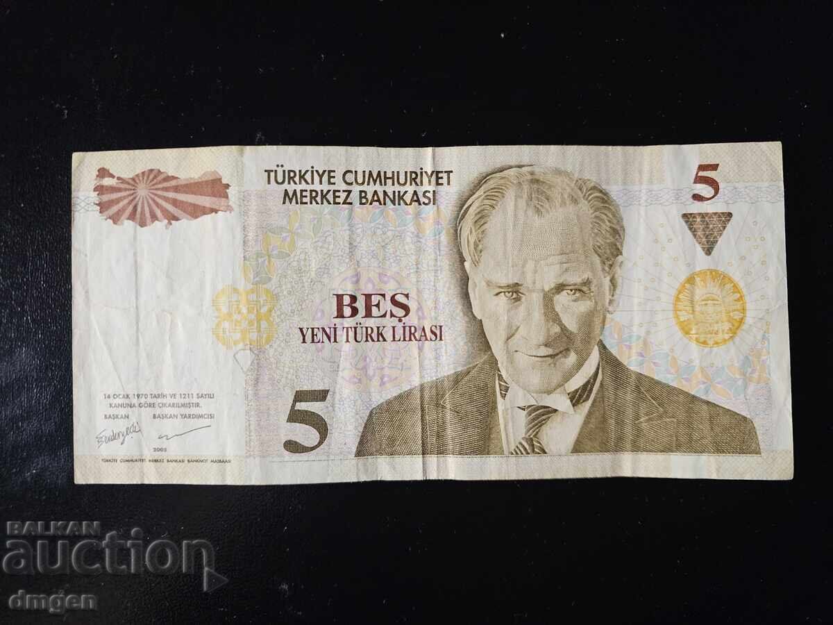 5 lire turcesti