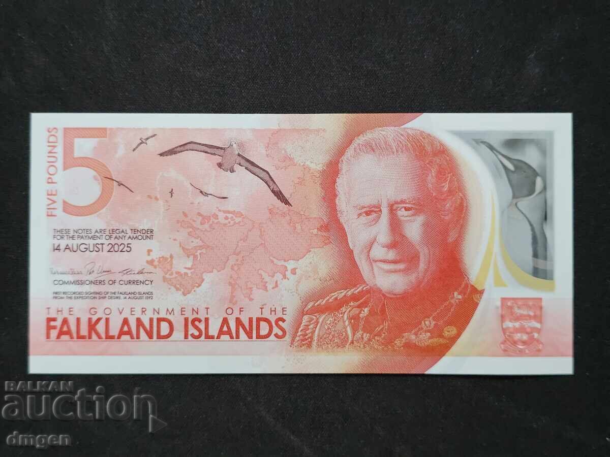 5 Pounds Falkland Islands 2025 UNC