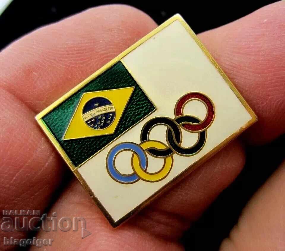 BRAZIL NOC OLYMPICS MOSCOW 1980 - RARE BADGE with price € 9.20 | 17.99 BGN