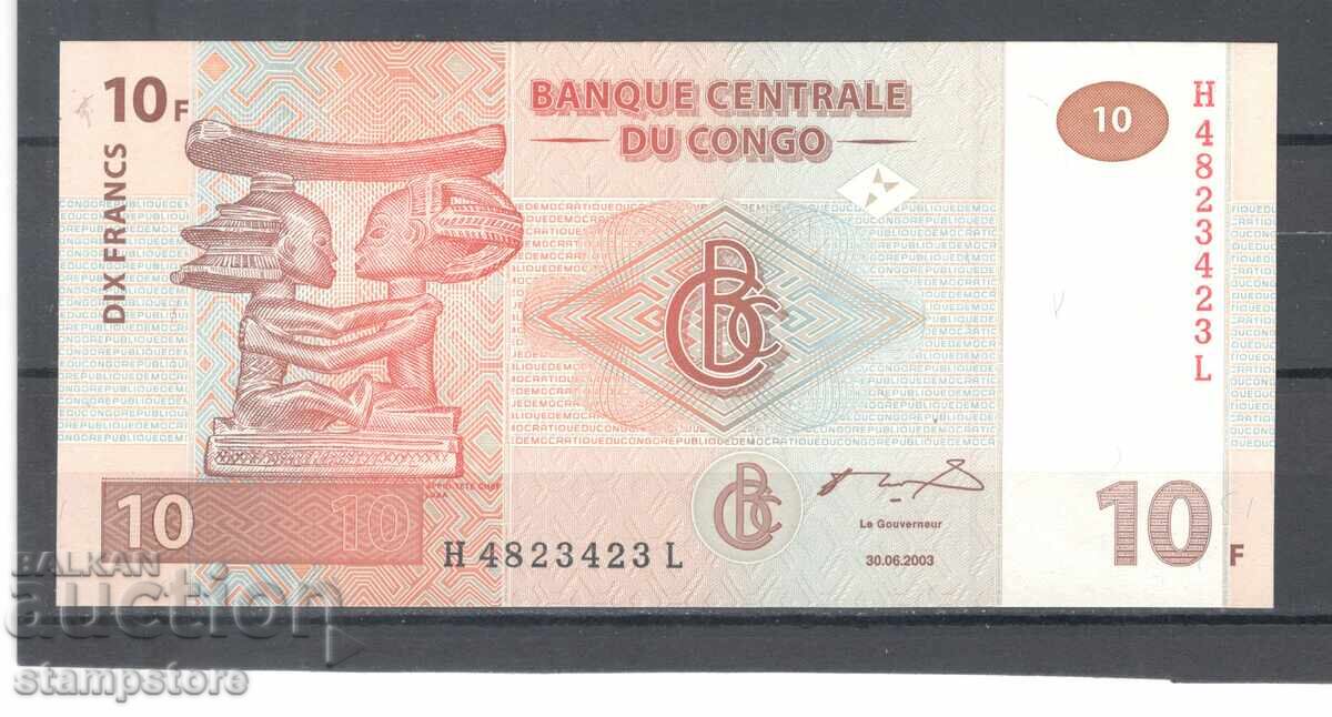 Congo - 10 Francs 2003