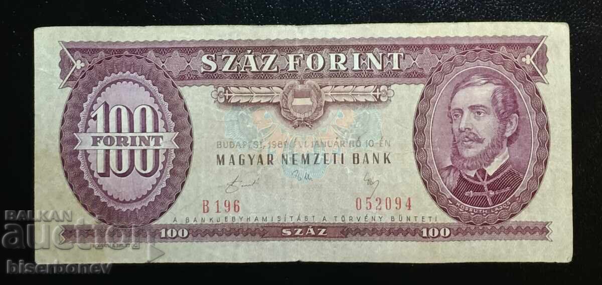 Hungry, Hungary, 100 Forint 1989, VF Hungry, Hungary, 100 Forint 1989, VF