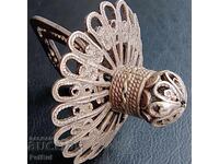 Стар Декоративен Биберон Сребро Филигран, Подарък за Кръщене