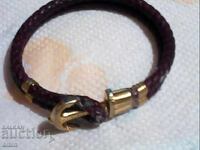 маркова позлатанз кожена гривна