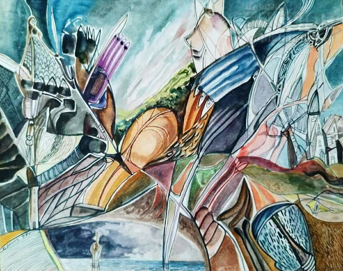 Pictură, acuarelă, fără titlu, art. Georgi Dinev, 1997 Pictură, acuarelă, fără titlu, art. Georgi Dinev, 1997