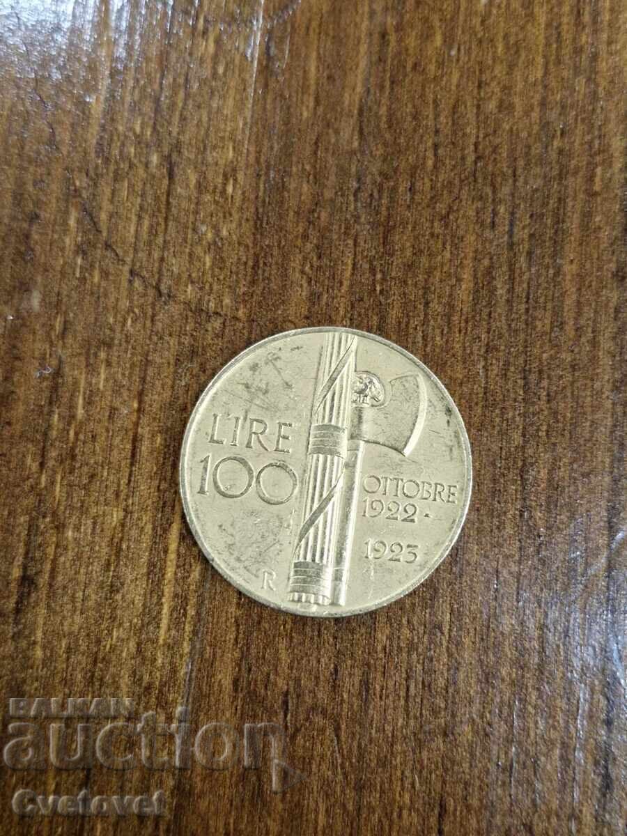 Livrarea 100 lire 1923g Livrarea 100 lire 1923g