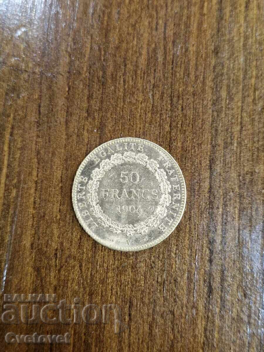 50 franci 1904gA cu preț € 2498.00 | 4885.68 BGN