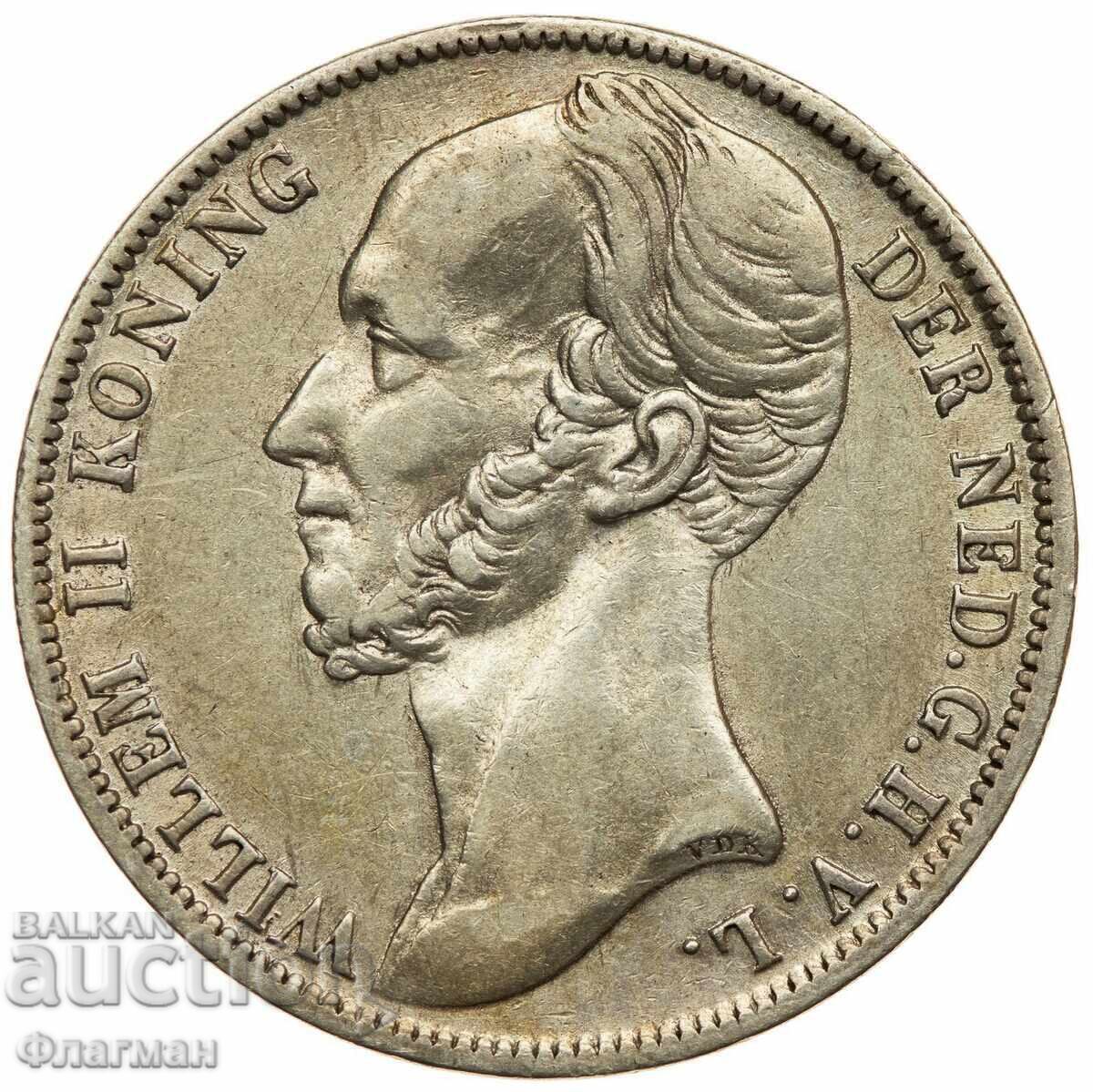 Ολλανδία 1 Γκίλντερ 1846 μ.Χ. Γουλιέλμος Β' Ολλανδία 1 Γκίλντερ 1846 μ.Χ. Γουλιέλμος Β'