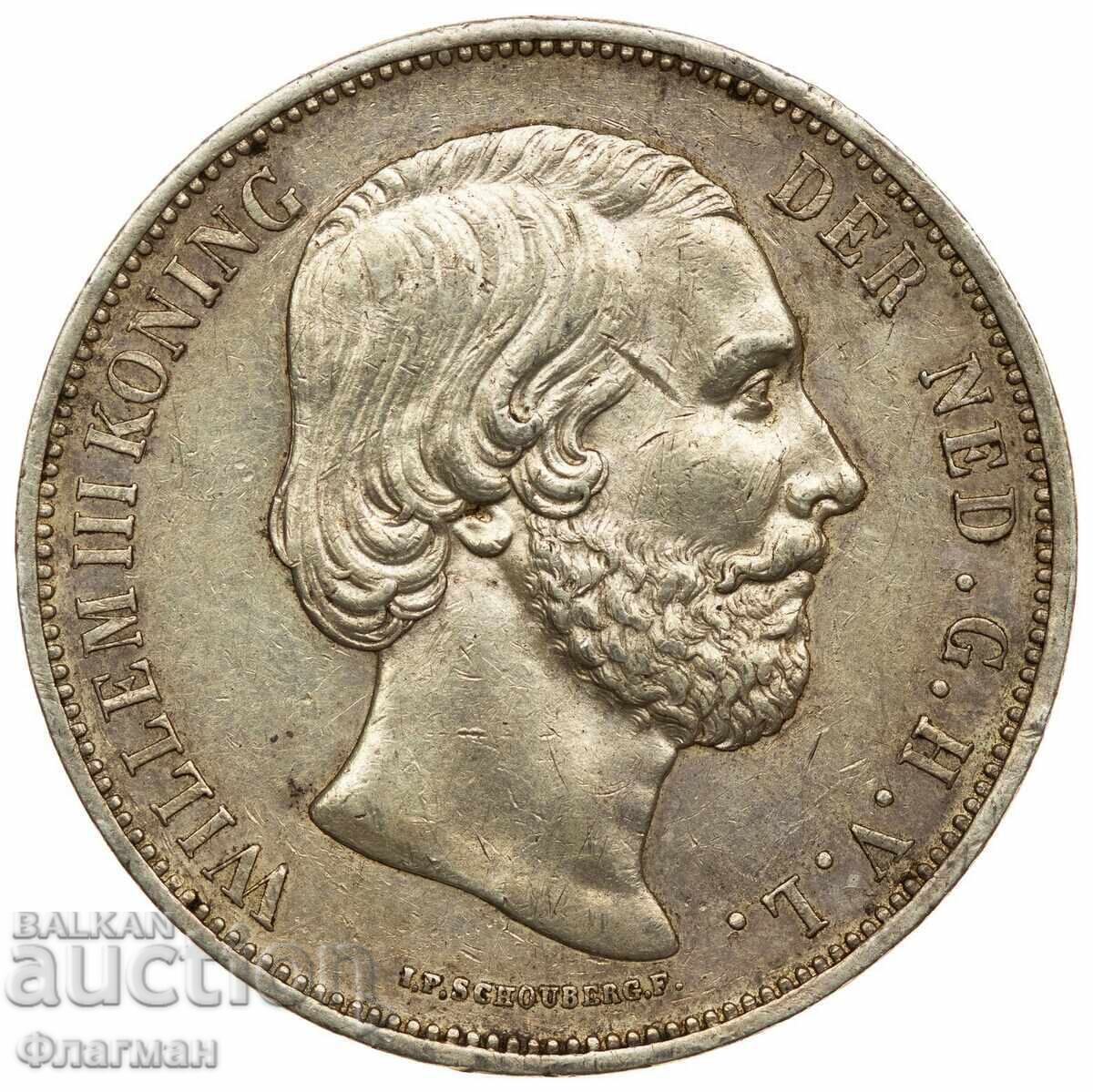 Olanda 2 1/2 Guldeni 1868 Wilhelm III