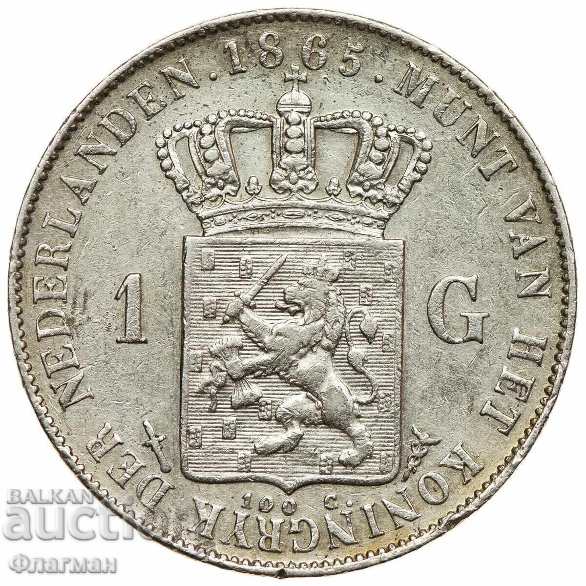 Ολλανδία 1 Γκίλντερ 1865 μ.Χ. Γουλιέλμος Γ' με τιμή € 90.00 | 176.03 BGN