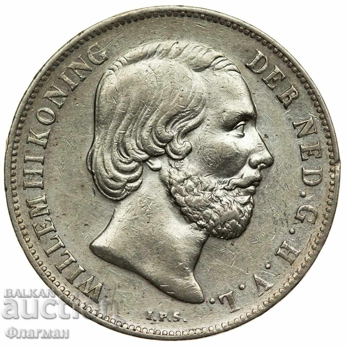 Olanda 1 Gulden 1856 Wilhelm al III-lea