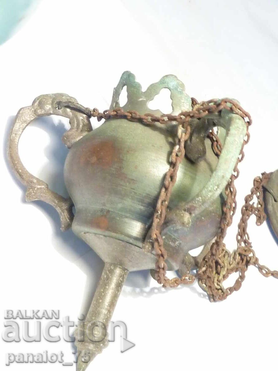 Licitație CANDELĂ DE BRONZ VECHE - AUTENTICĂ