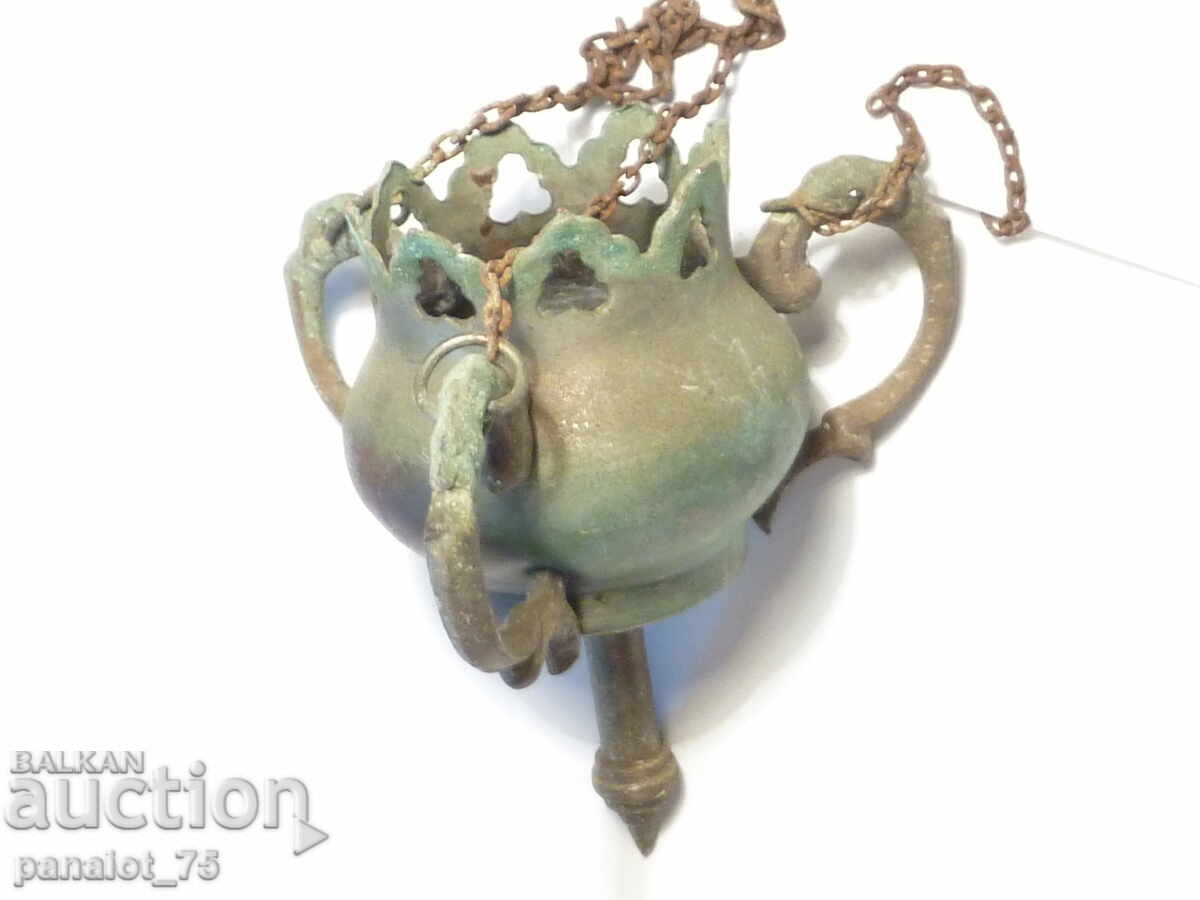 Livrarea CANDELĂ DE BRONZ VECHE - AUTENTICĂ