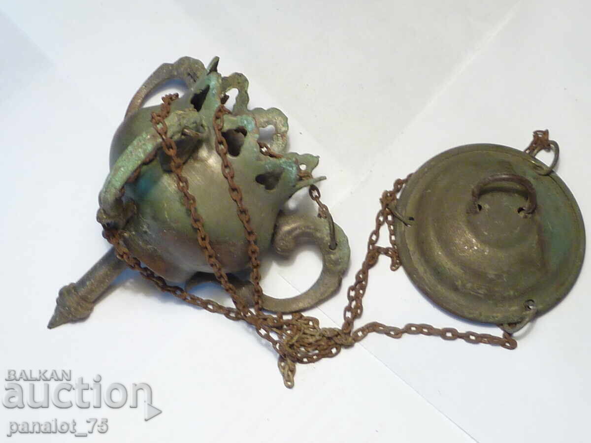 CANDELĂ DE BRONZ VECHE - AUTENTICĂ